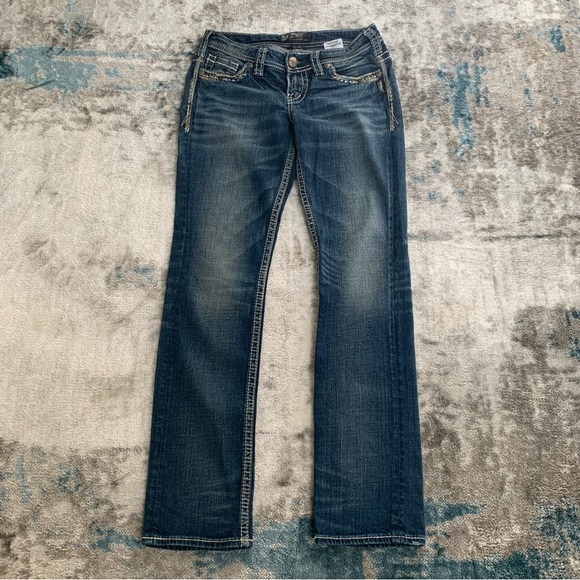 SILVER JEANS CO Suki Straight Leg Jeans | Low Rise | Size 26 /32 - Picture 2 of 16